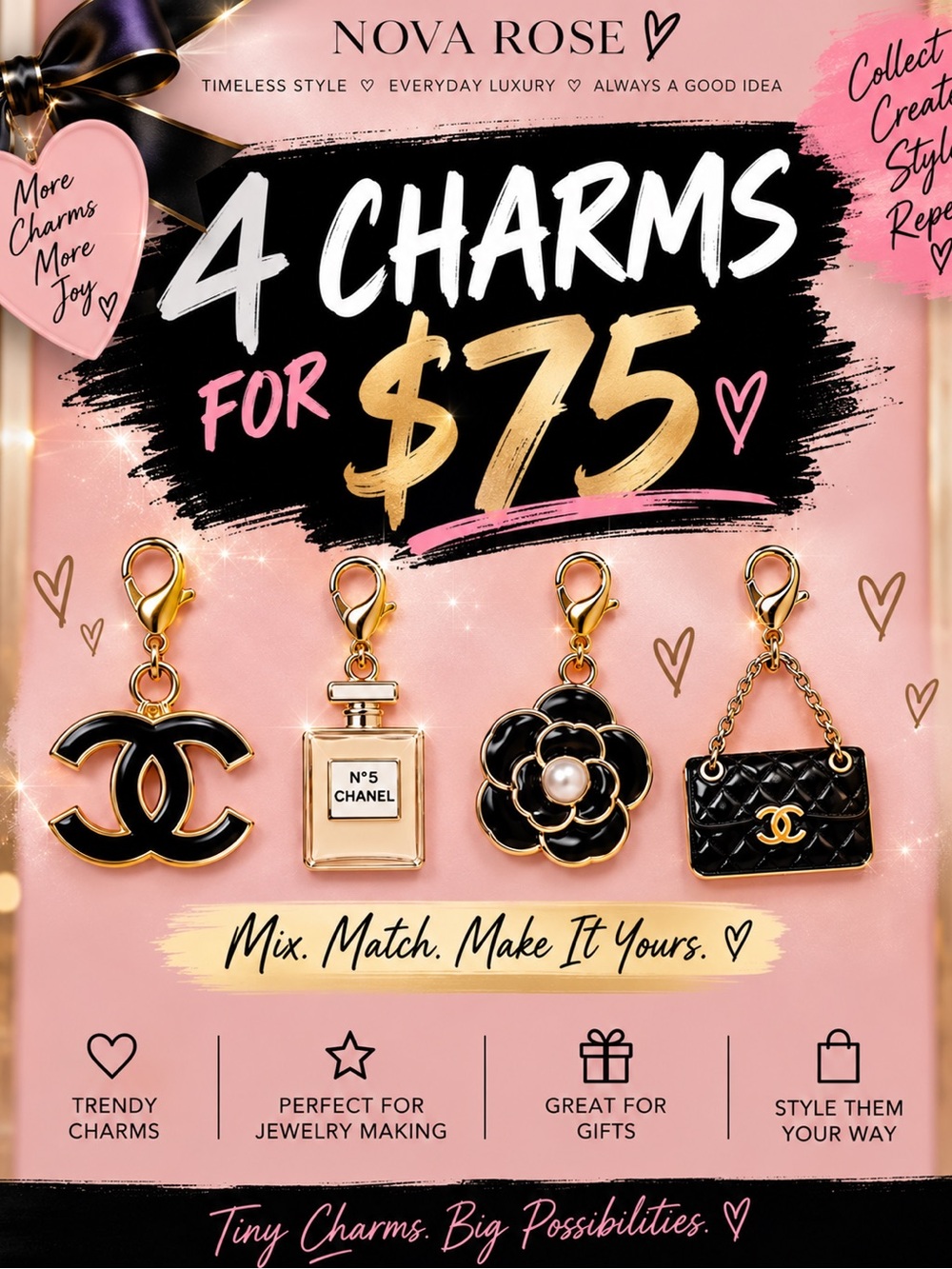 ANY 4 Designer Inspired Charms for $75 | Mix & Match Bundle Deal